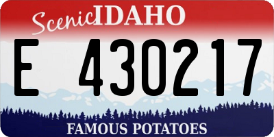 ID license plate E430217