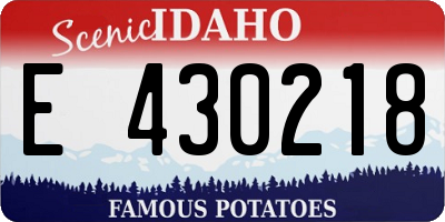 ID license plate E430218