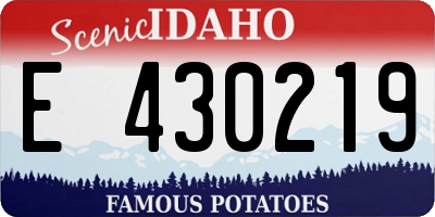 ID license plate E430219
