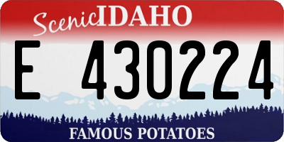 ID license plate E430224