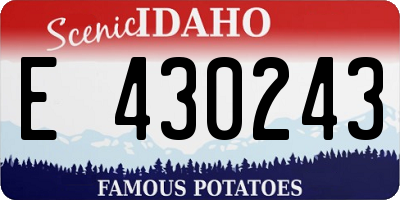 ID license plate E430243