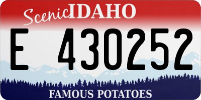 ID license plate E430252