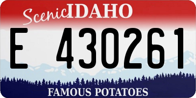 ID license plate E430261