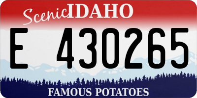 ID license plate E430265
