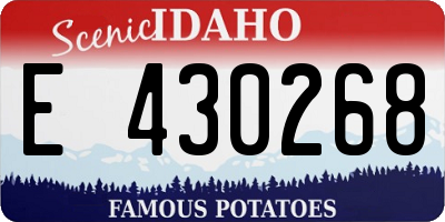 ID license plate E430268