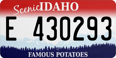 ID license plate E430293