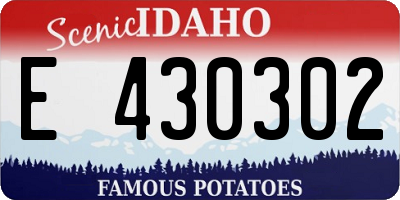 ID license plate E430302
