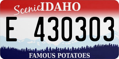 ID license plate E430303