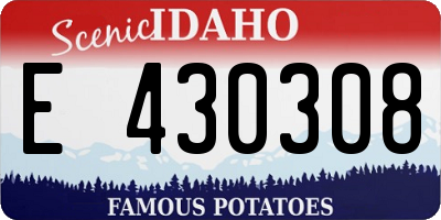 ID license plate E430308