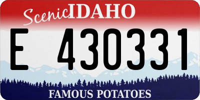 ID license plate E430331