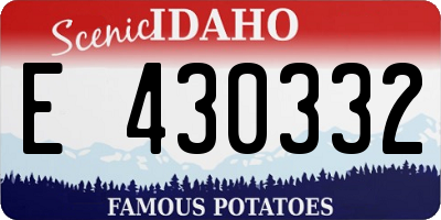 ID license plate E430332