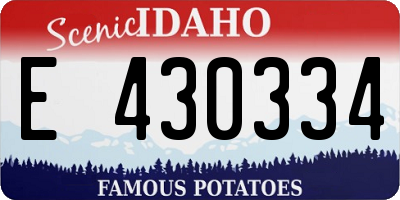 ID license plate E430334