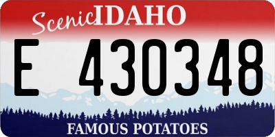 ID license plate E430348