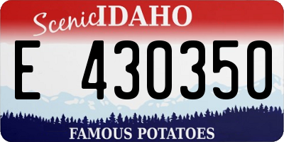 ID license plate E430350
