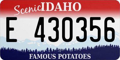 ID license plate E430356