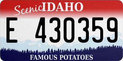 ID license plate E430359