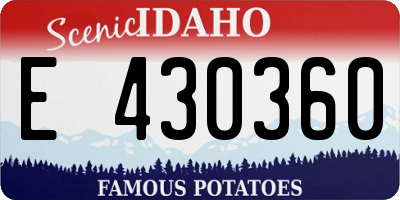 ID license plate E430360