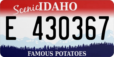 ID license plate E430367