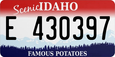 ID license plate E430397