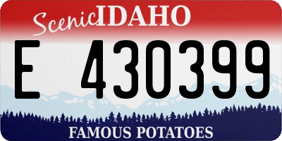 ID license plate E430399