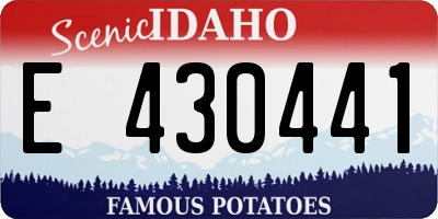ID license plate E430441