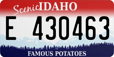 ID license plate E430463