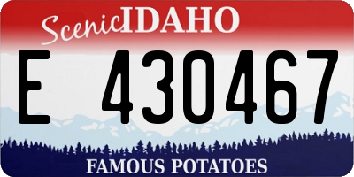 ID license plate E430467