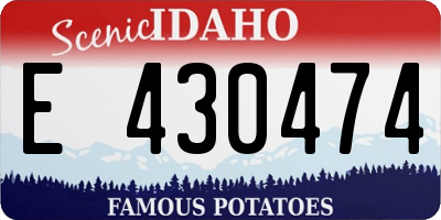 ID license plate E430474