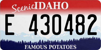 ID license plate E430482