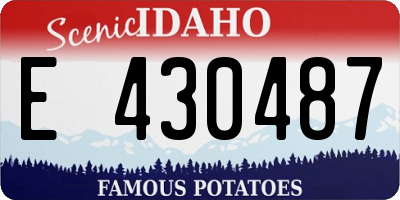 ID license plate E430487