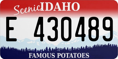 ID license plate E430489