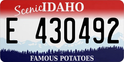 ID license plate E430492