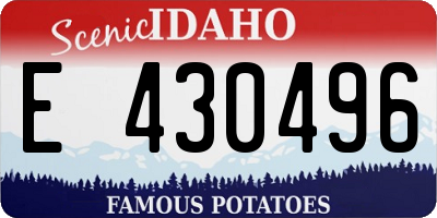 ID license plate E430496