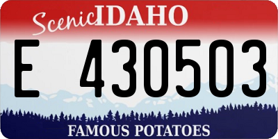 ID license plate E430503
