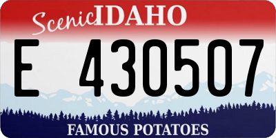ID license plate E430507