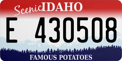 ID license plate E430508