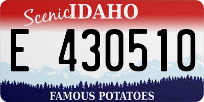 ID license plate E430510