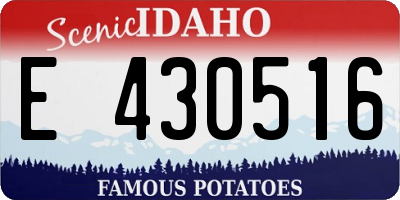 ID license plate E430516