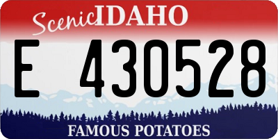 ID license plate E430528