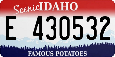 ID license plate E430532