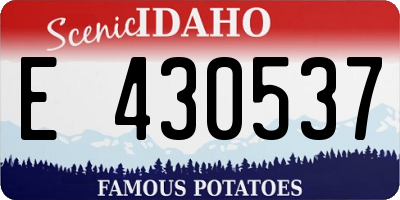 ID license plate E430537