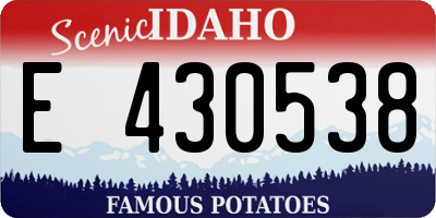 ID license plate E430538