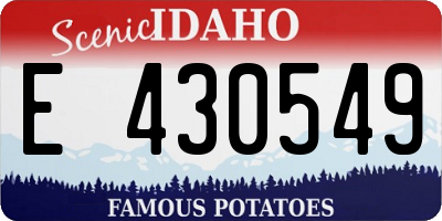 ID license plate E430549