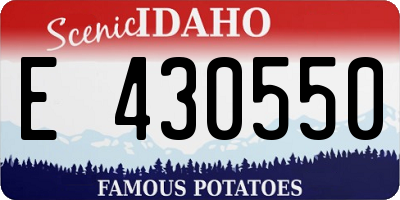 ID license plate E430550