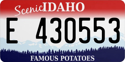 ID license plate E430553
