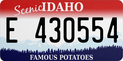 ID license plate E430554