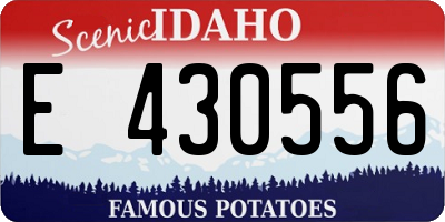 ID license plate E430556