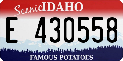ID license plate E430558