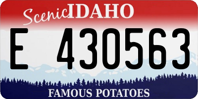 ID license plate E430563