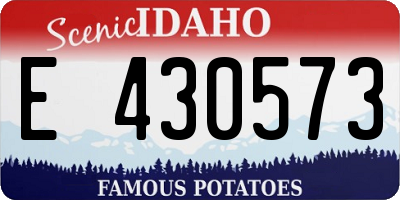 ID license plate E430573